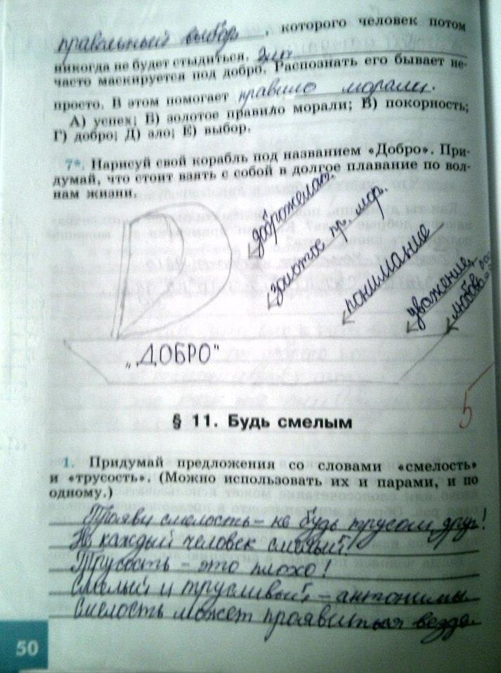 гдз 6 класс рабочая тетрадь страница 50 обществознание Иванова, Хотеенкова