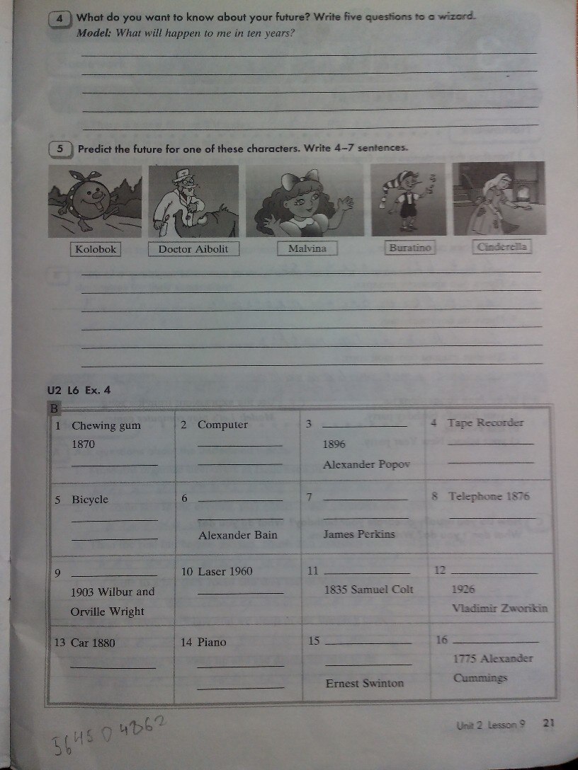 гдз 6 класс рабочая тетрадь часть 1 страница 21 английский язык Кауфман