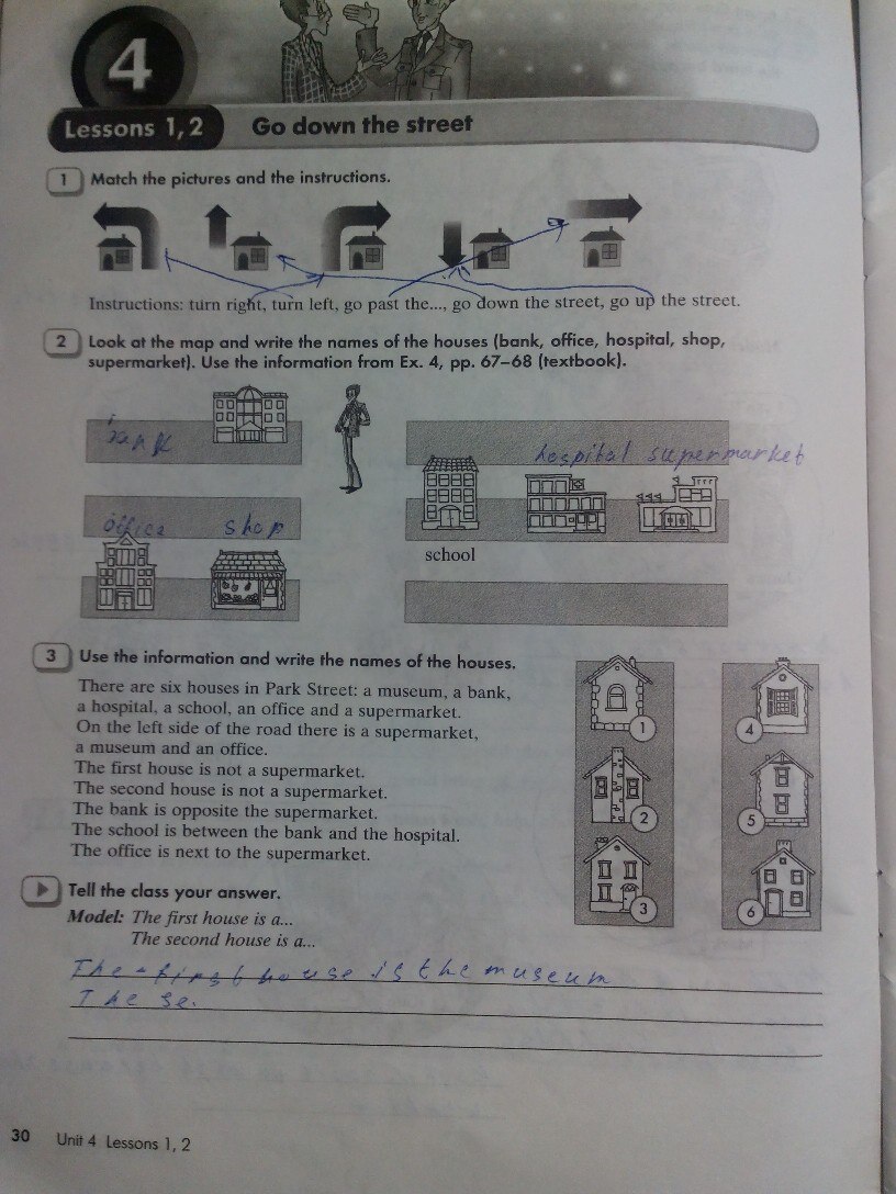 гдз 6 класс рабочая тетрадь часть 1 страница 30 английский язык Кауфман