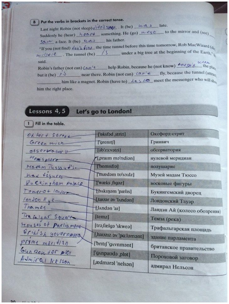 гдз 6 класс рабочая тетрадь часть 2 страница 30 английский язык Кауфман