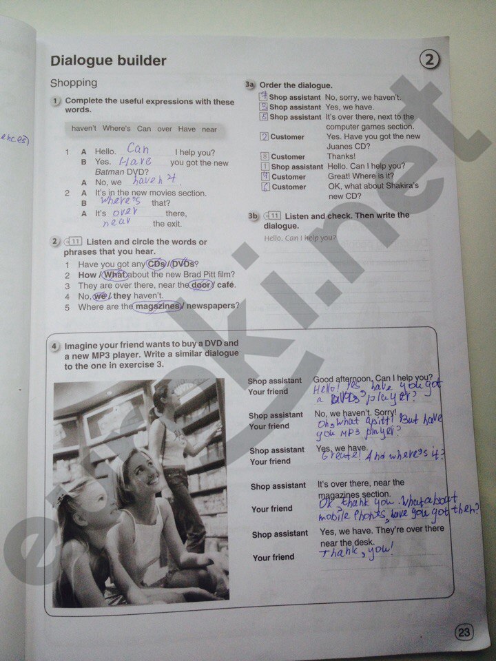 гдз 6 класс рабочая тетрадь страница 23 английский язык Комарова, Ларионова