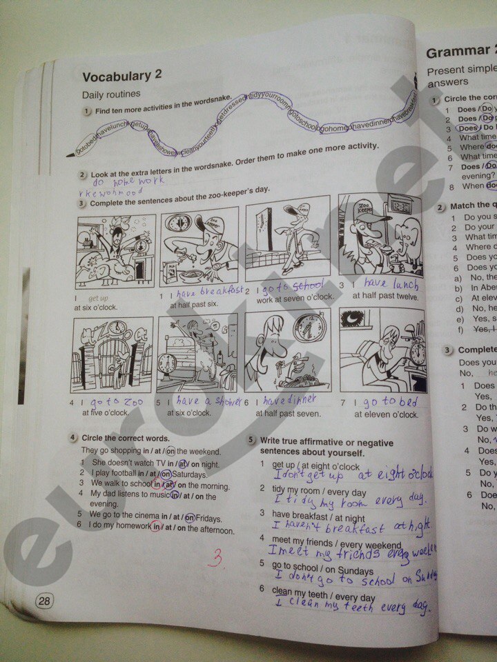 гдз 6 класс рабочая тетрадь страница 28 английский язык Комарова, Ларионова