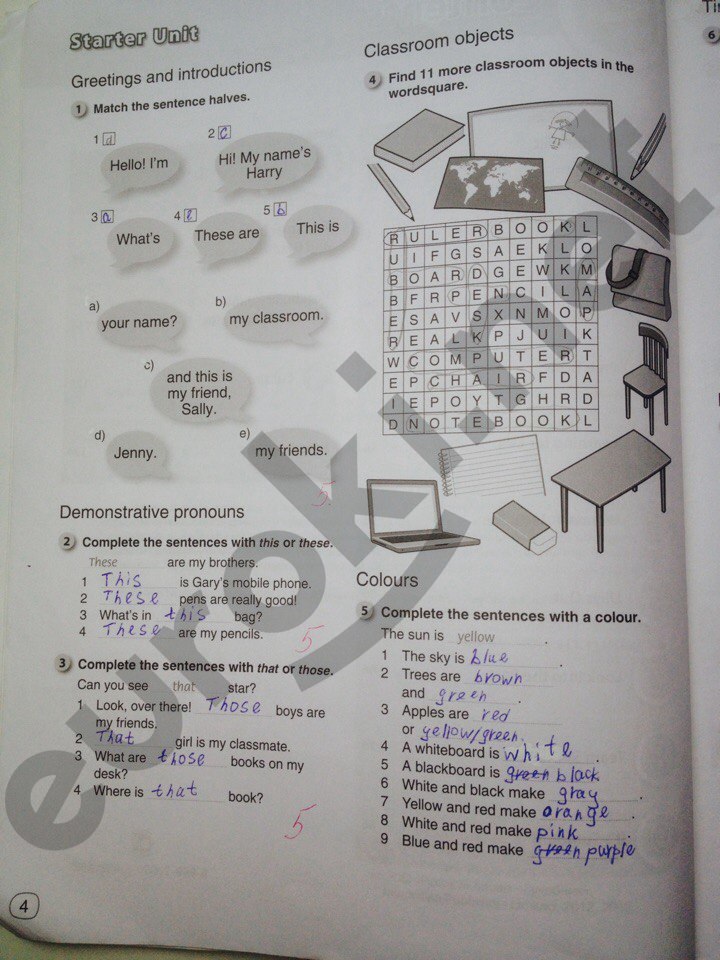 гдз 6 класс рабочая тетрадь страница 4 английский язык Комарова, Ларионова