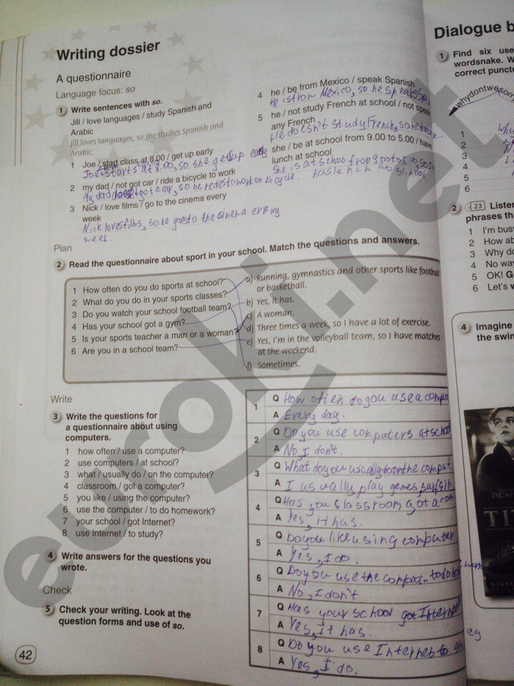 гдз 6 класс рабочая тетрадь страница 42 английский язык Комарова, Ларионова
