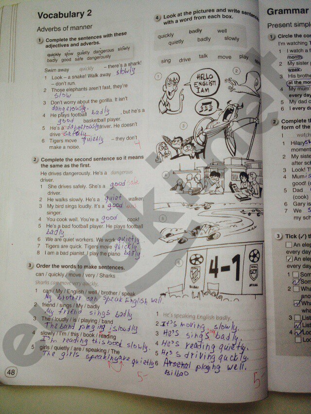 гдз 6 класс рабочая тетрадь страница 48 английский язык Комарова, Ларионова