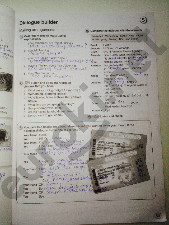 гдз 6 класс рабочая тетрадь страница 53 английский язык Комарова, Ларионова