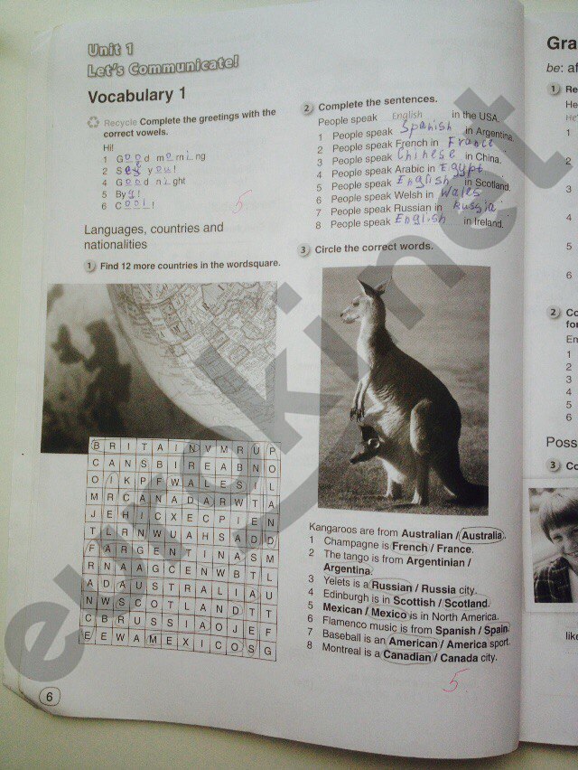 гдз 6 класс рабочая тетрадь страница 6 английский язык Комарова, Ларионова