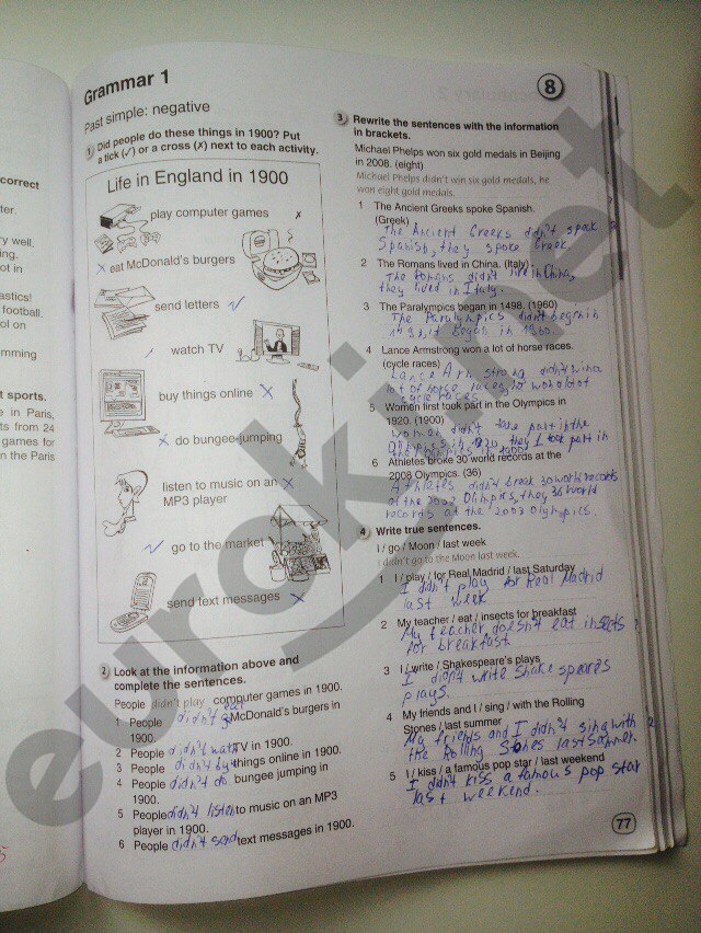 гдз 6 класс рабочая тетрадь страница 77 английский язык Комарова, Ларионова