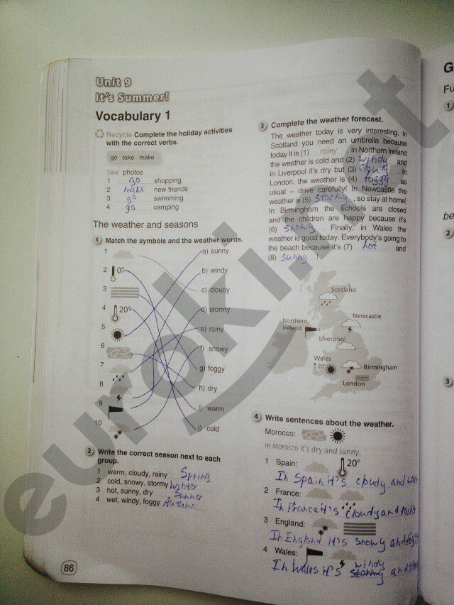 гдз 6 класс рабочая тетрадь страница 86 английский язык Комарова, Ларионова