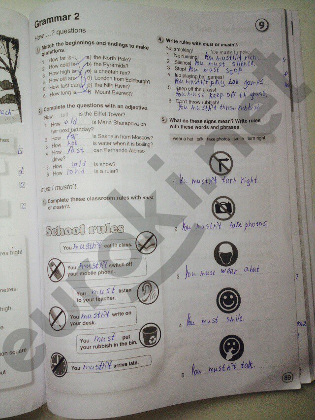 гдз 6 класс рабочая тетрадь страница 89 английский язык Комарова, Ларионова