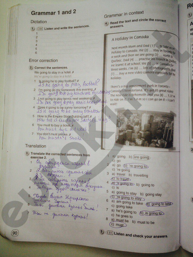 гдз 6 класс рабочая тетрадь страница 90 английский язык Комарова, Ларионова