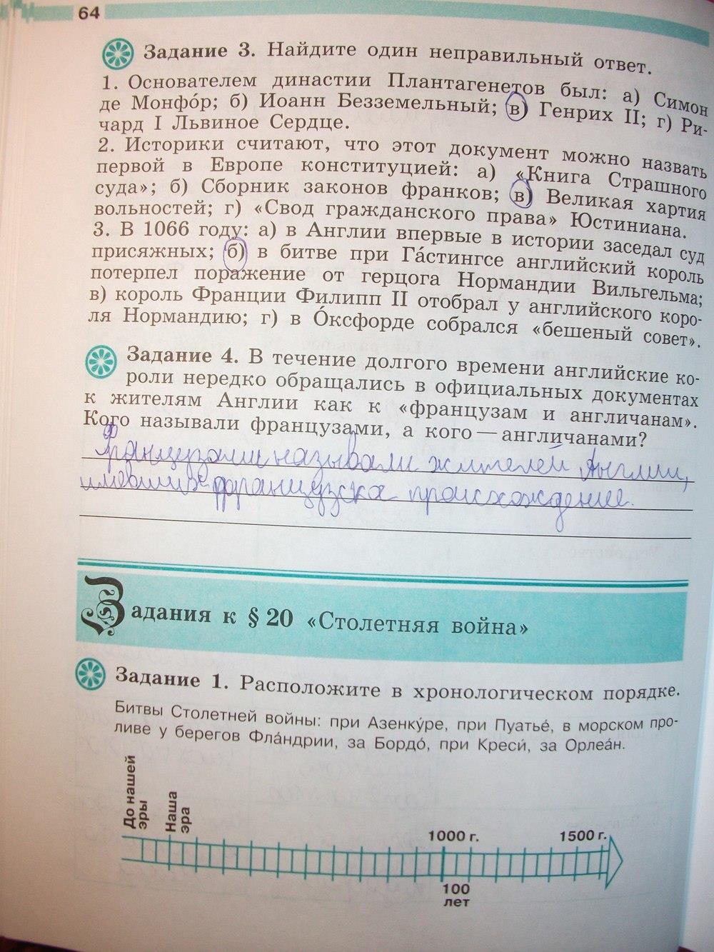 гдз 6 класс рабочая тетрадь страница 64 история Крючкова