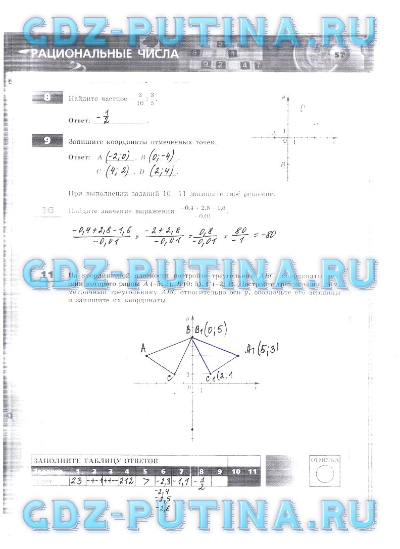 гдз 6 класс тетрадь-экзаменатор страница 57 математика Кузнецова