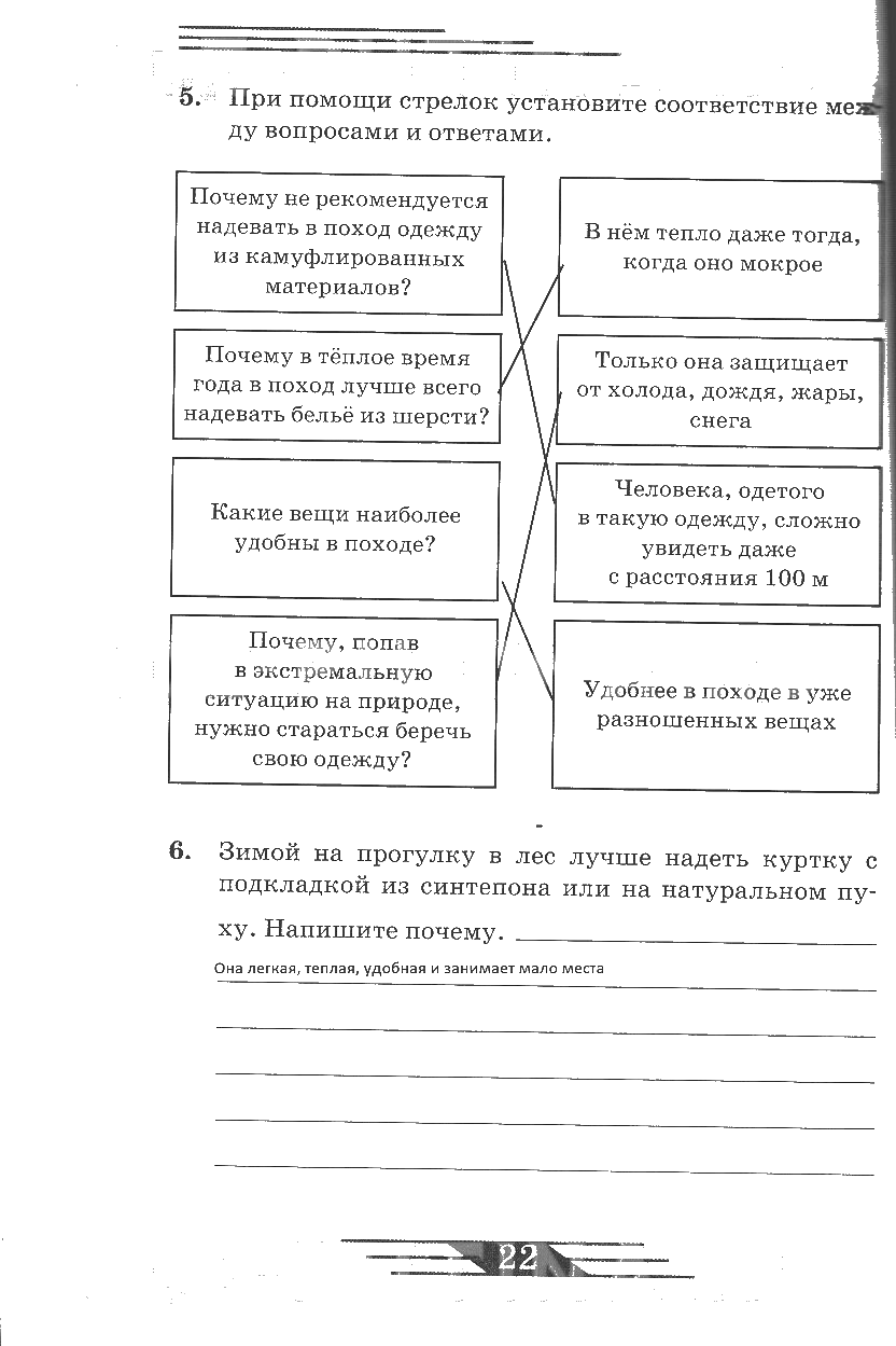 гдз 6 класс рабочая тетрадь страница 22 ОБЖ Латчук, Миронов, Бурдакова