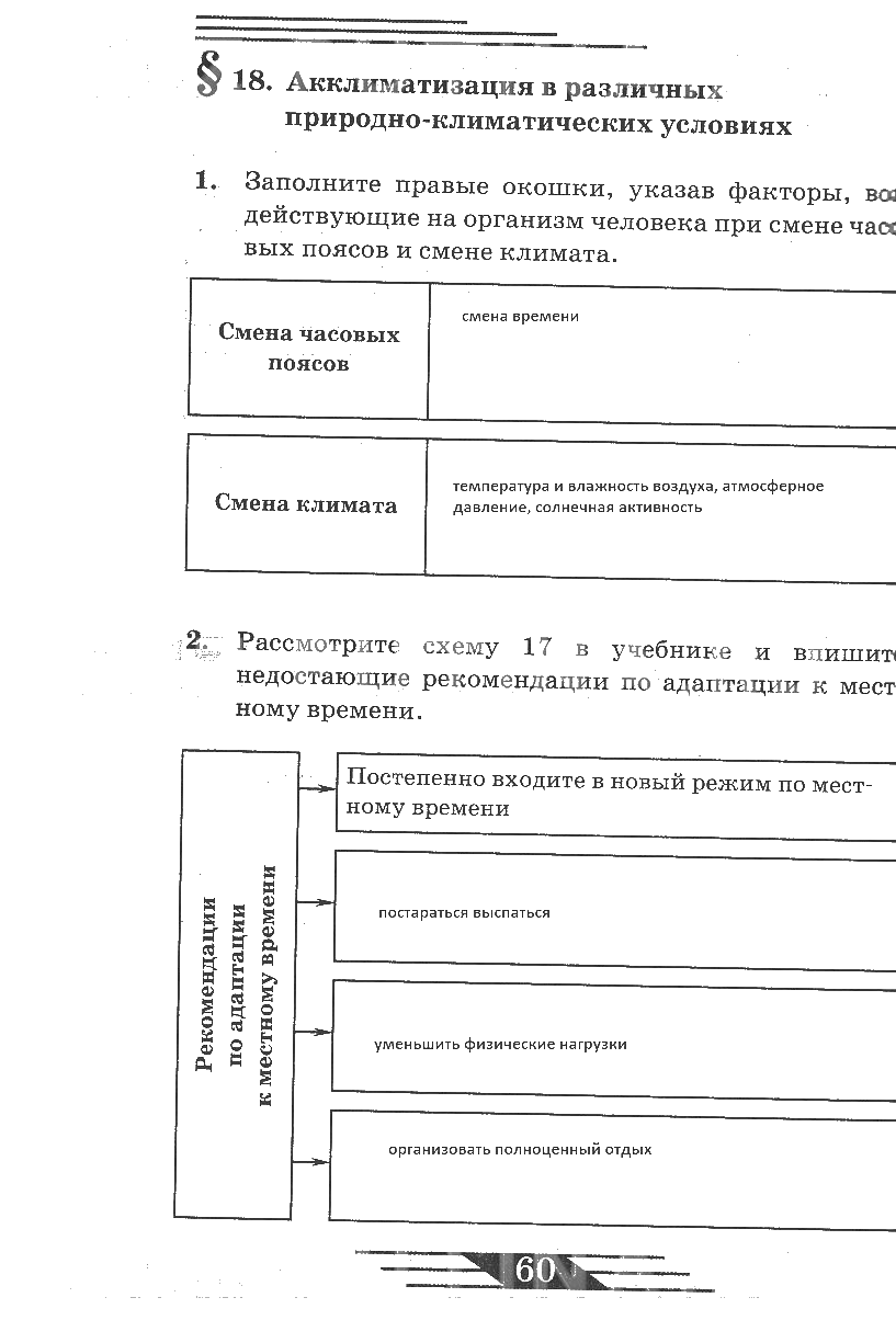 гдз 6 класс рабочая тетрадь страница 60 ОБЖ Латчук, Миронов, Бурдакова