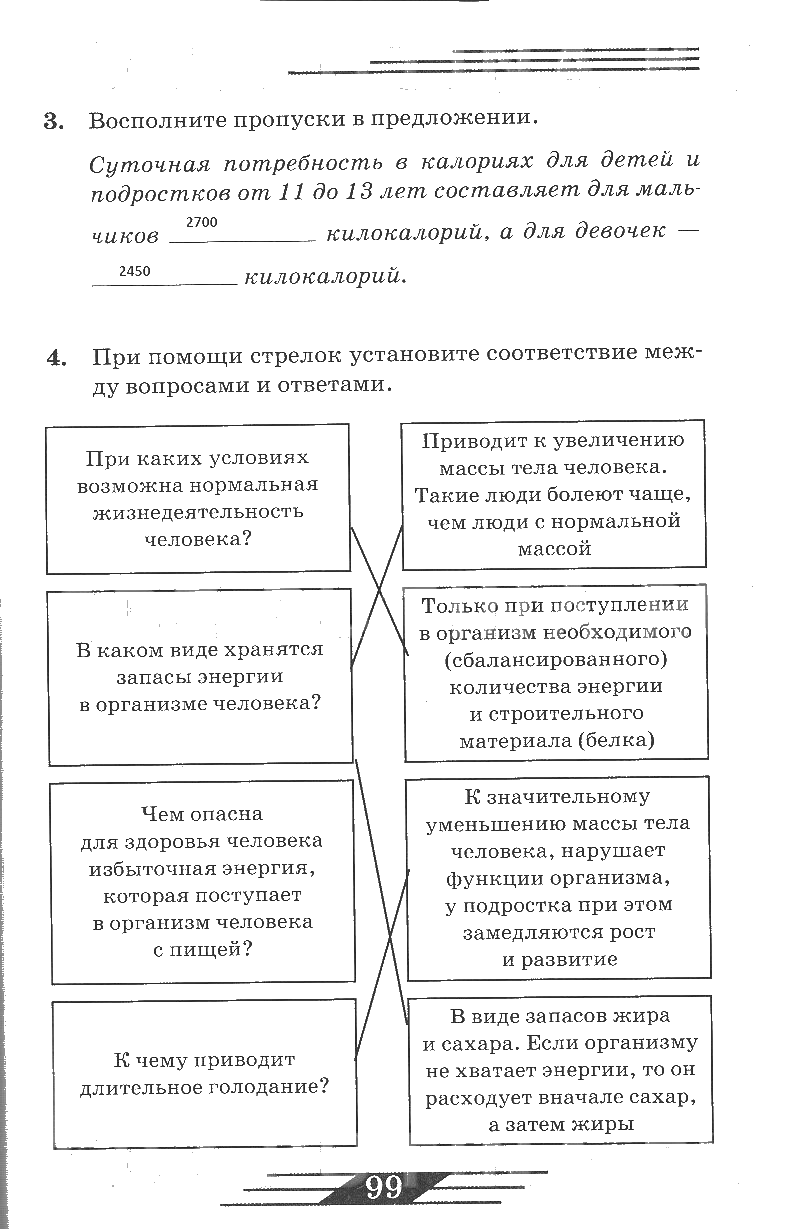 гдз 6 класс рабочая тетрадь страница 99 ОБЖ Латчук, Миронов, Бурдакова