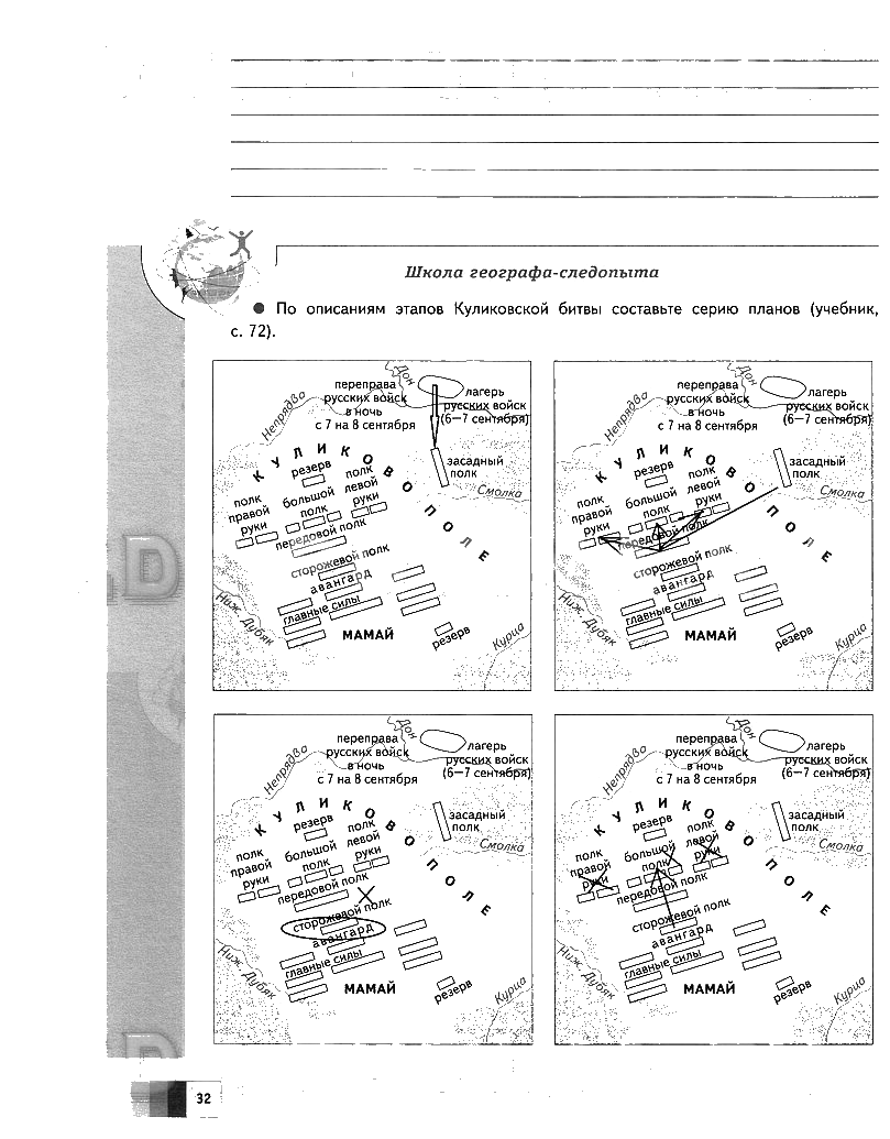гдз 6 класс рабочая тетрадь страница 32 география Летягин