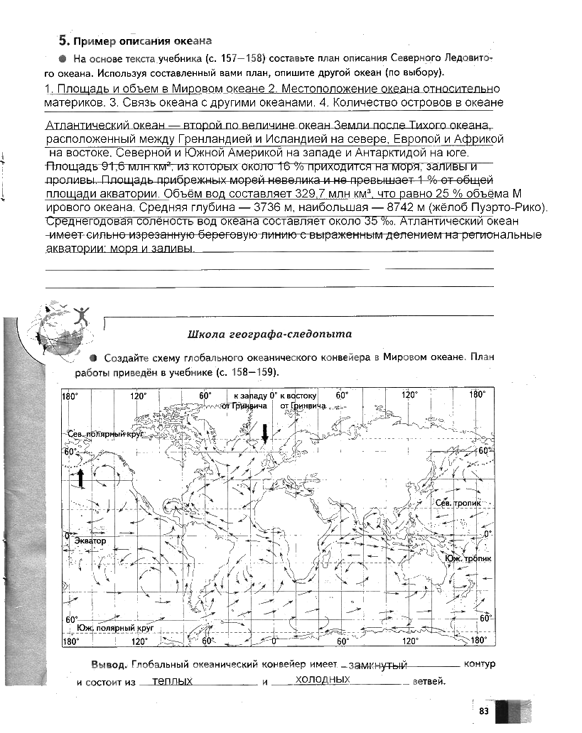 гдз 6 класс рабочая тетрадь страница 83 география Летягин