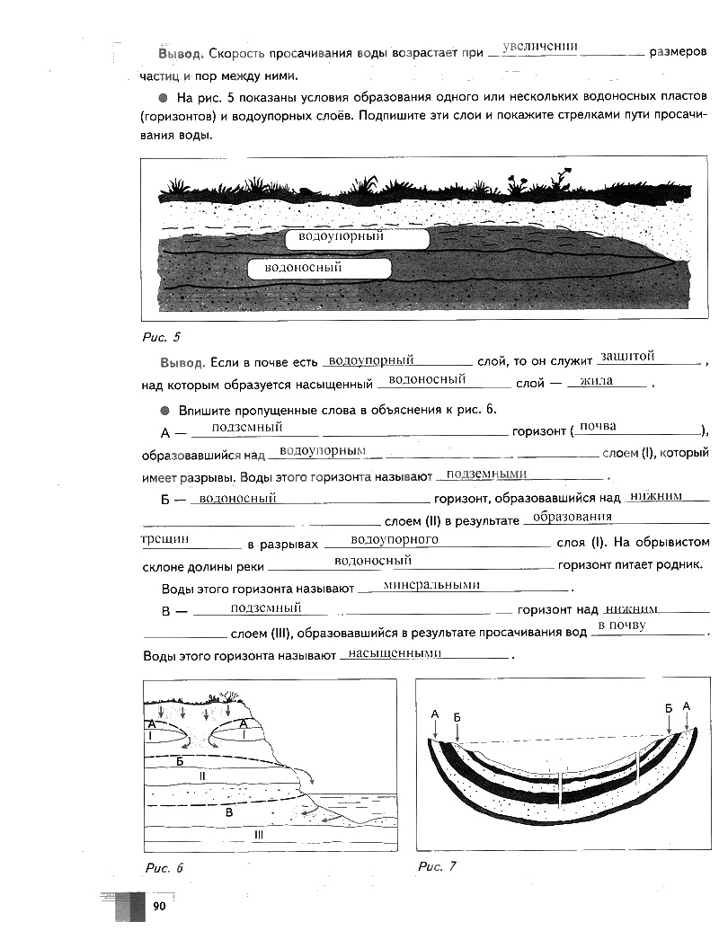 гдз 6 класс рабочая тетрадь страница 90 география Летягин