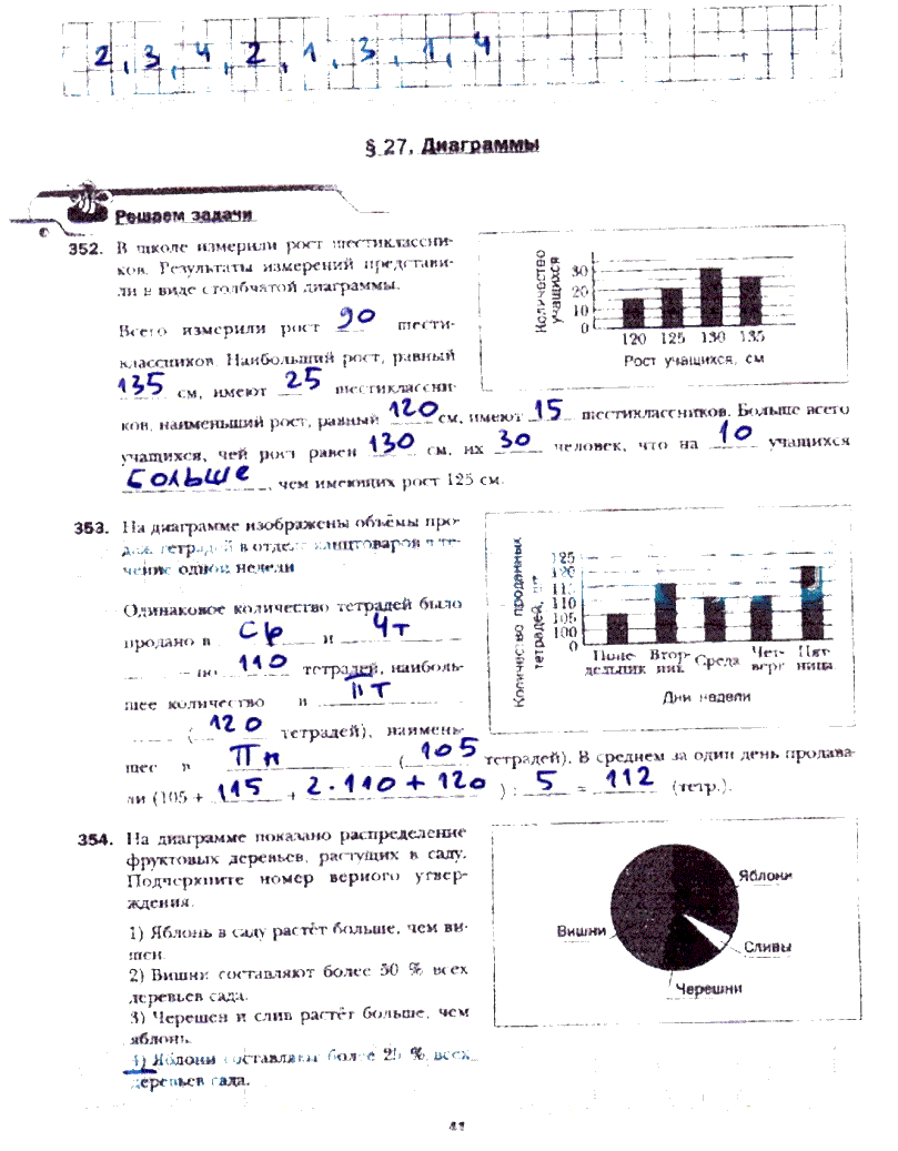 гдз 6 класс рабочая тетрадь часть 2 страница 41 математика Мерзляк, Полонский, Якир