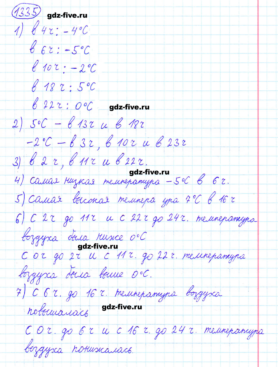 гдз 6 класс номер 1335 математика Мерзляк, Полонский, Якир