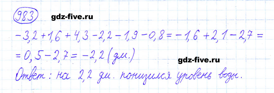 гдз 6 класс номер 983 математика Мерзляк, Полонский, Якир