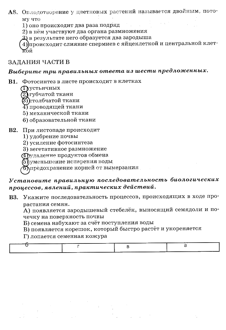 гдз 6 класс рабочая тетрадь страница 73 биология Пасечник, Снисаренко