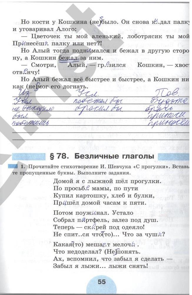 гдз 6 класс рабочая тетрадь часть 2 страница 55 русский язык Рыбченкова, Роговик