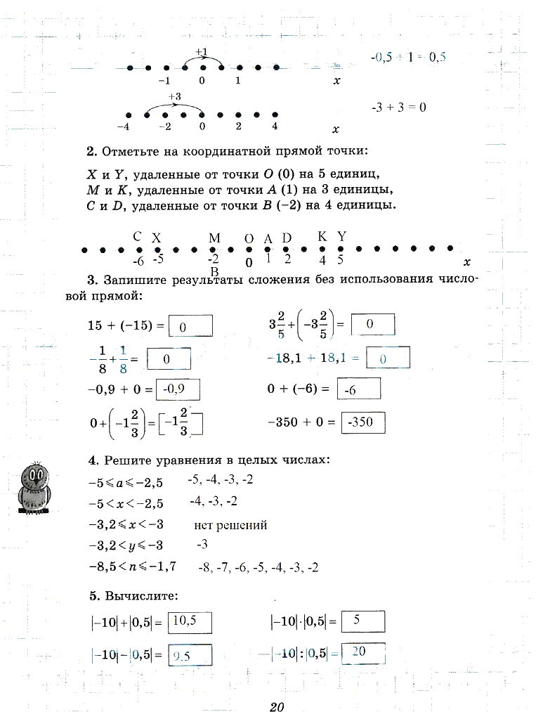 гдз 6 класс рабочая тетрадь часть 2 страница 20 математика Рудницкая
