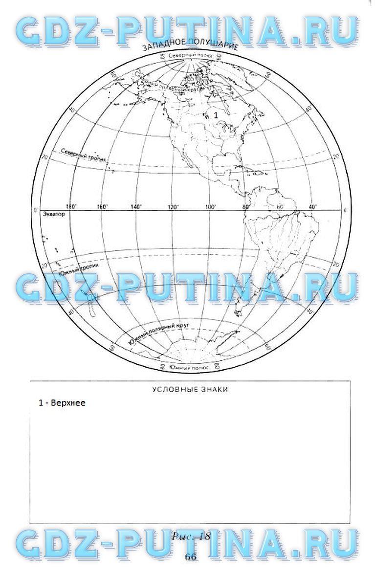 гдз 6 класс рабочая тетрадь страница 66 география Шатных к учебнику Герасимовой