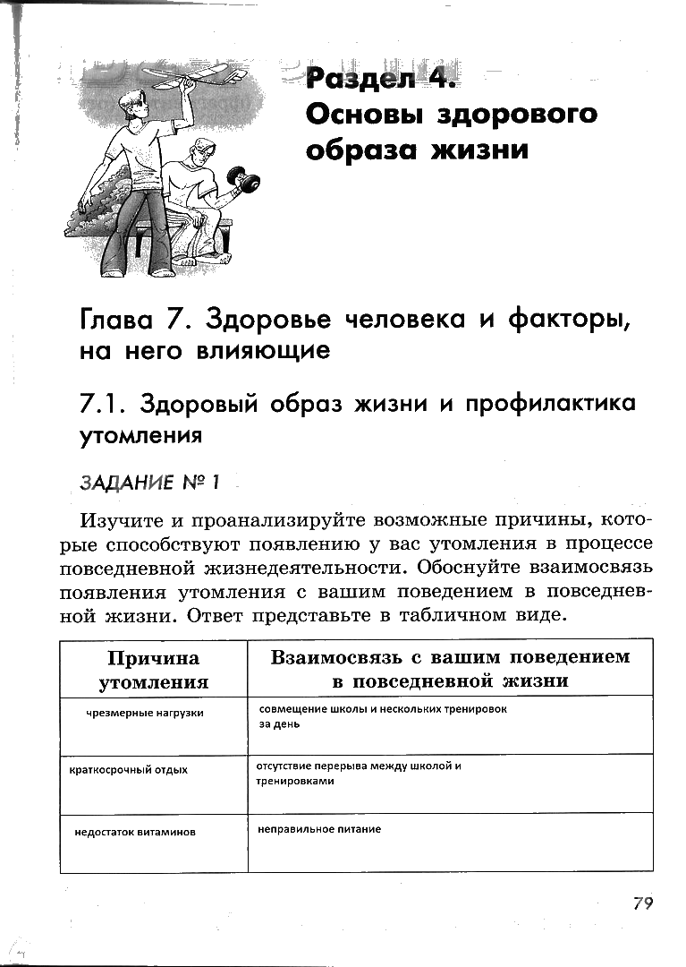 гдз 6 класс рабочая тетрадь страница 79 ОБЖ Смирнов, Хренников, Маслов