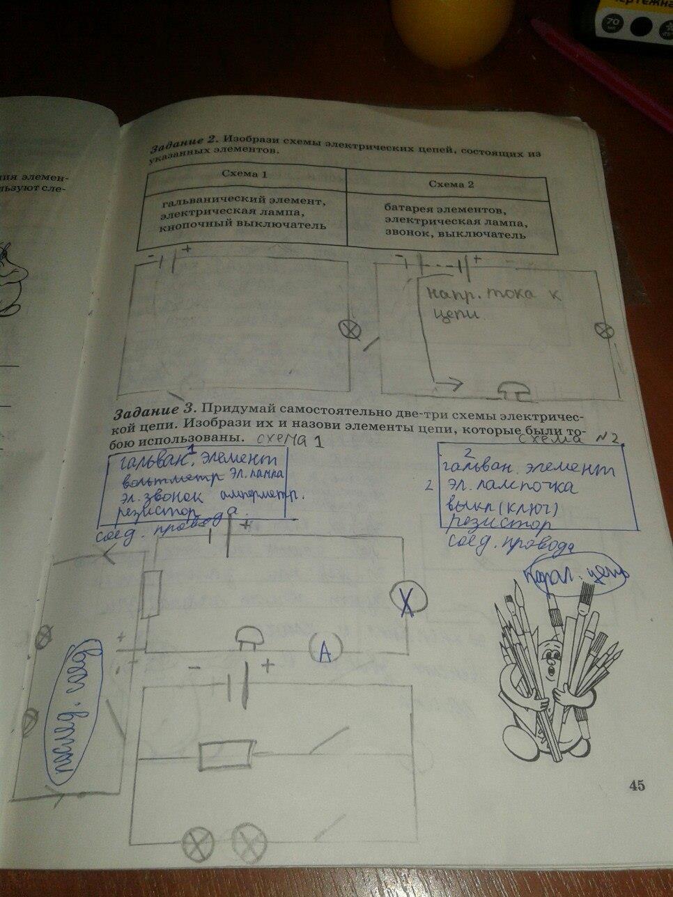 гдз 6 класс рабочая тетрадь страница 45 физика Степанова
