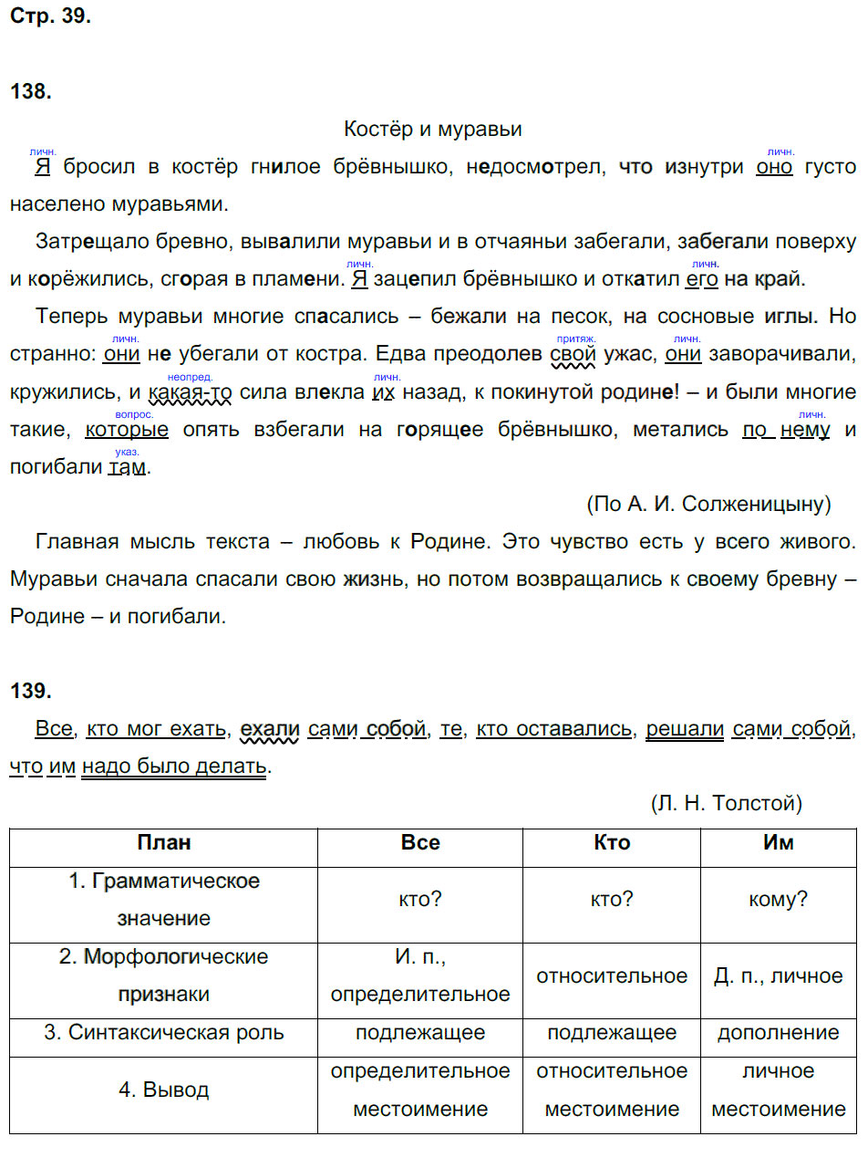 гдз 6 класс рабочая тетрадь часть 2 страница 39 русский язык Тростенцова, Дейкина