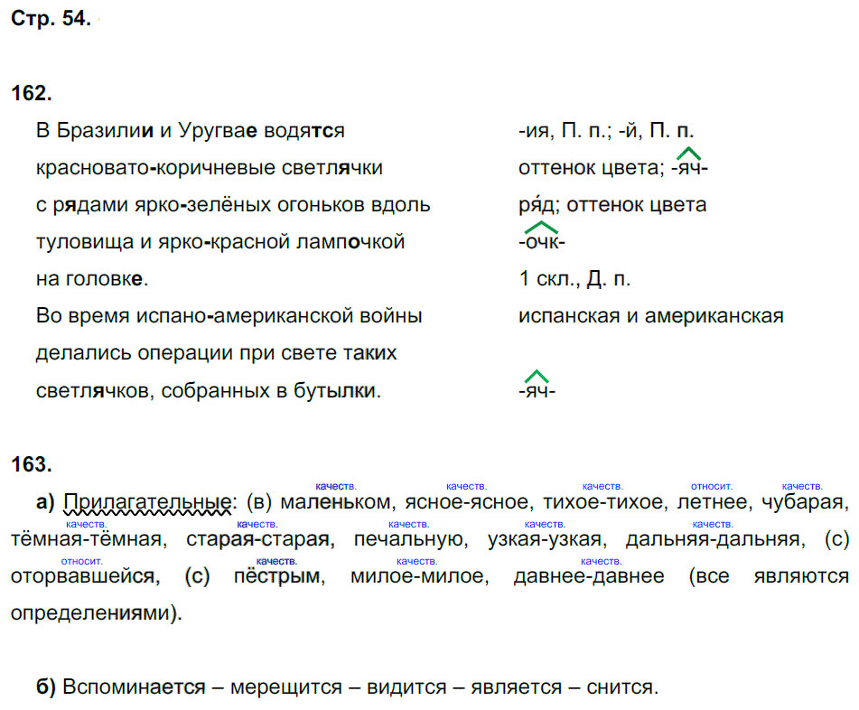 гдз 6 класс рабочая тетрадь часть 2 страница 54 русский язык Тростенцова, Дейкина