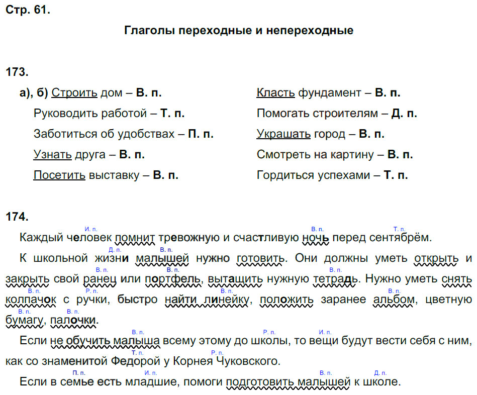 гдз 6 класс рабочая тетрадь часть 2 страница 61 русский язык Тростенцова, Дейкина