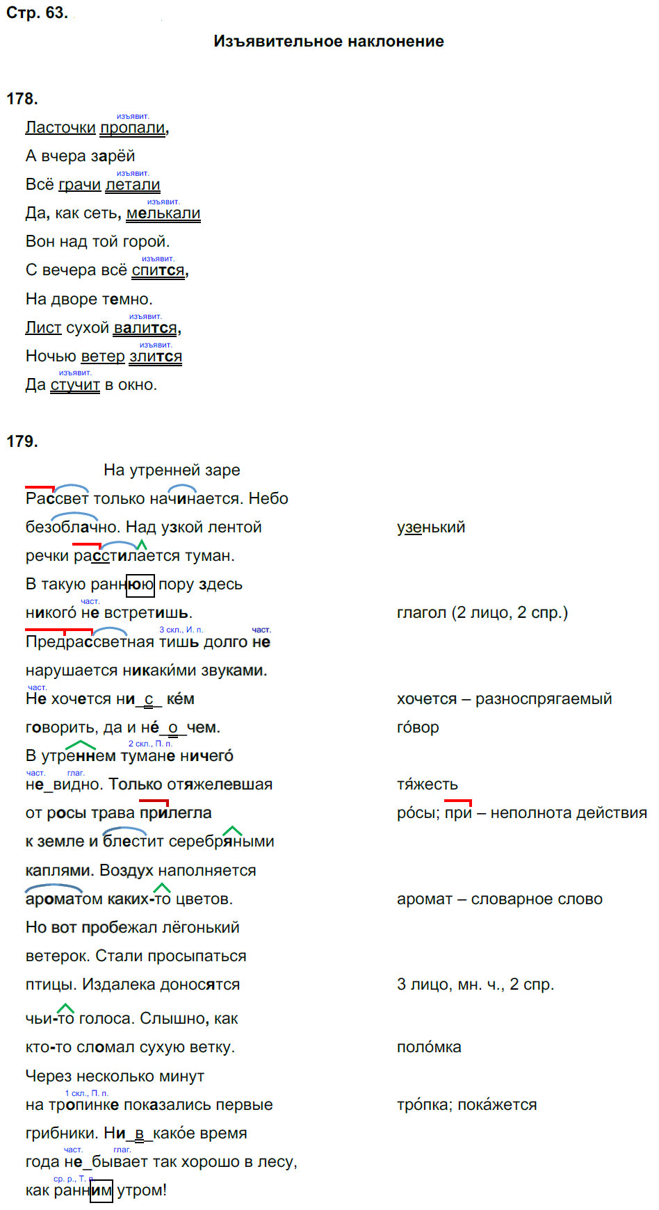 гдз 6 класс рабочая тетрадь часть 2 страница 63 русский язык Тростенцова, Дейкина