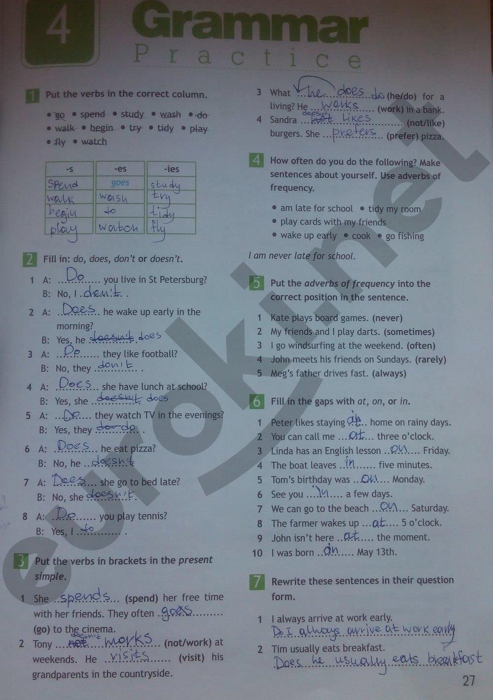 гдз 6 класс рабочая тетрадь страница 27 английский язык Ваулина, Дули