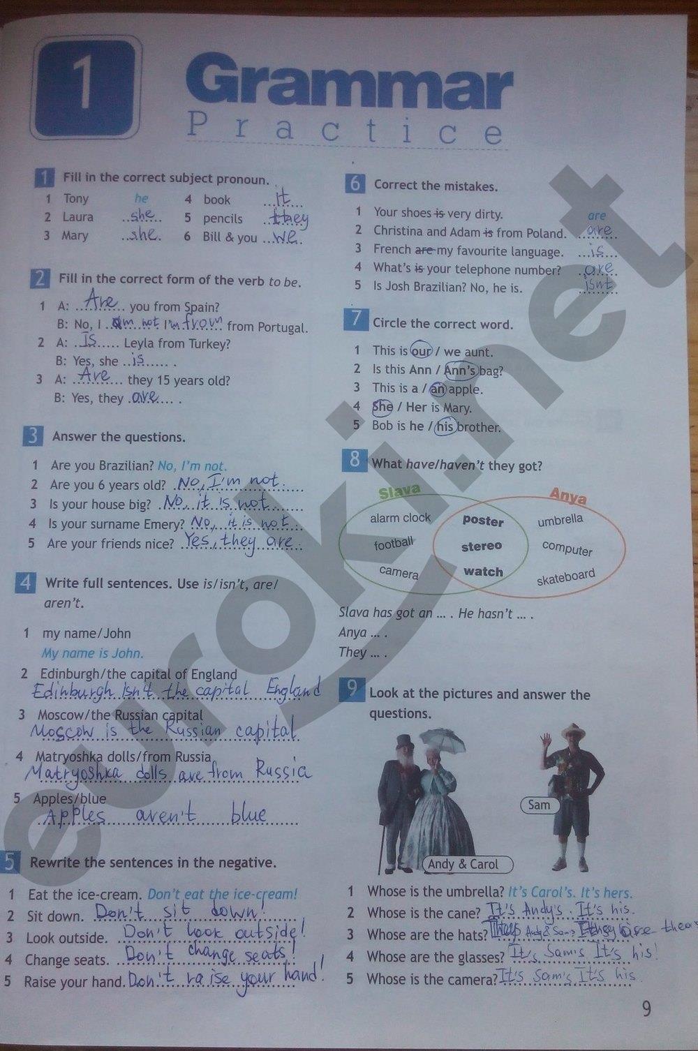 гдз 6 класс рабочая тетрадь страница 9 английский язык Ваулина, Дули