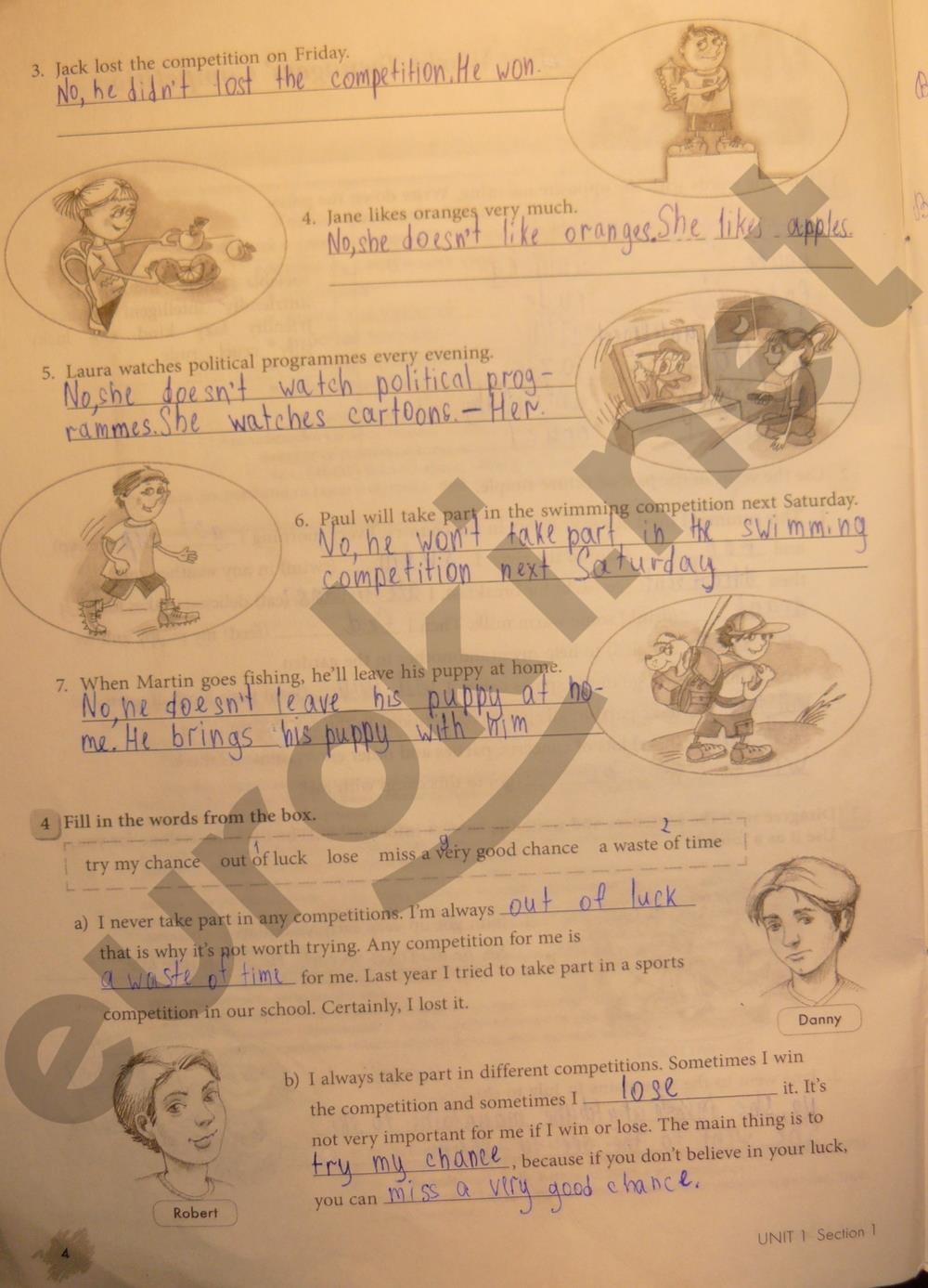 гдз 7 класс рабочая тетрадь страница 4 английский язык Биболетова, Бабушис