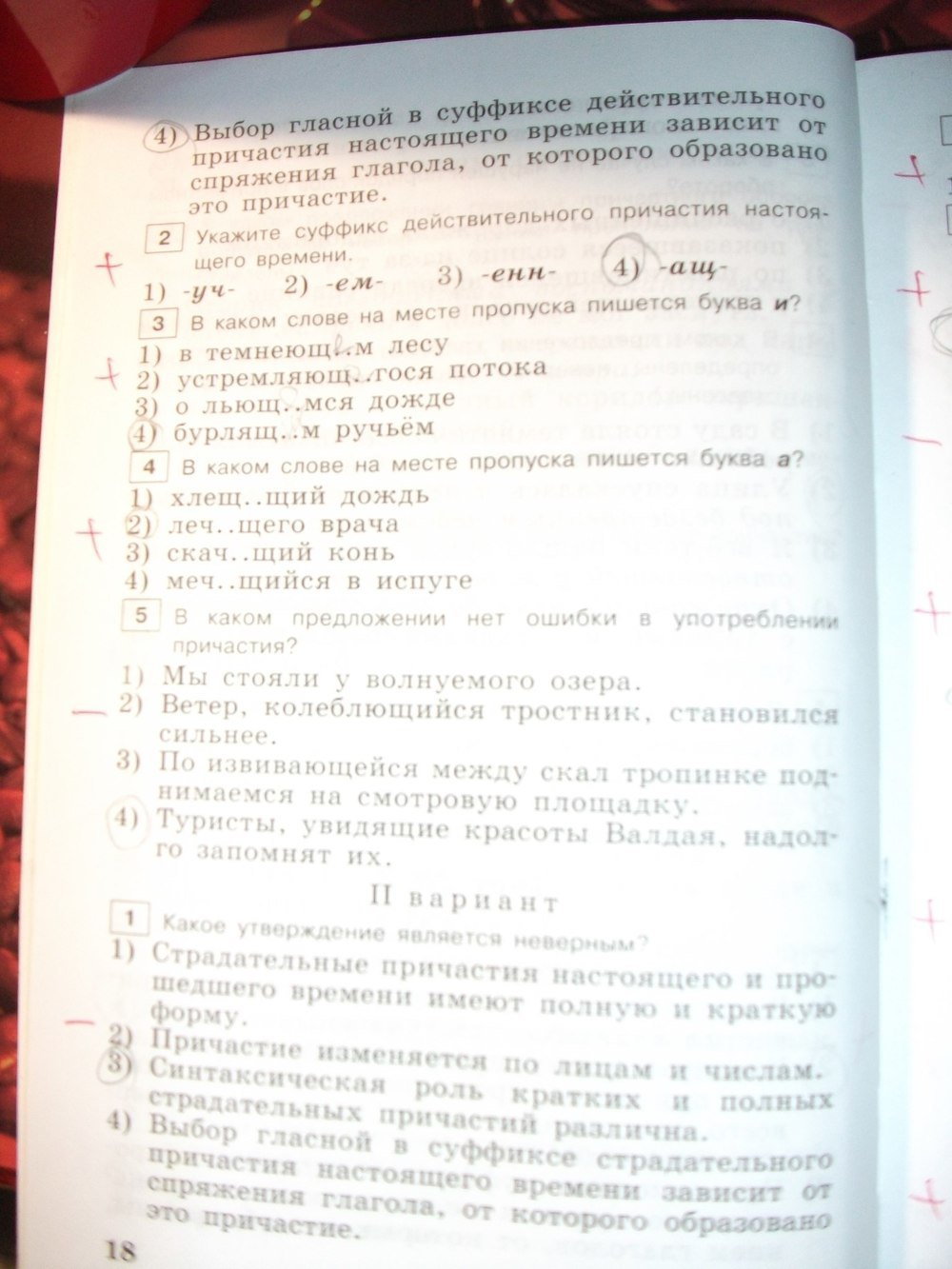 гдз 7 класс тестовые задания страница 18 русский язык Богданова