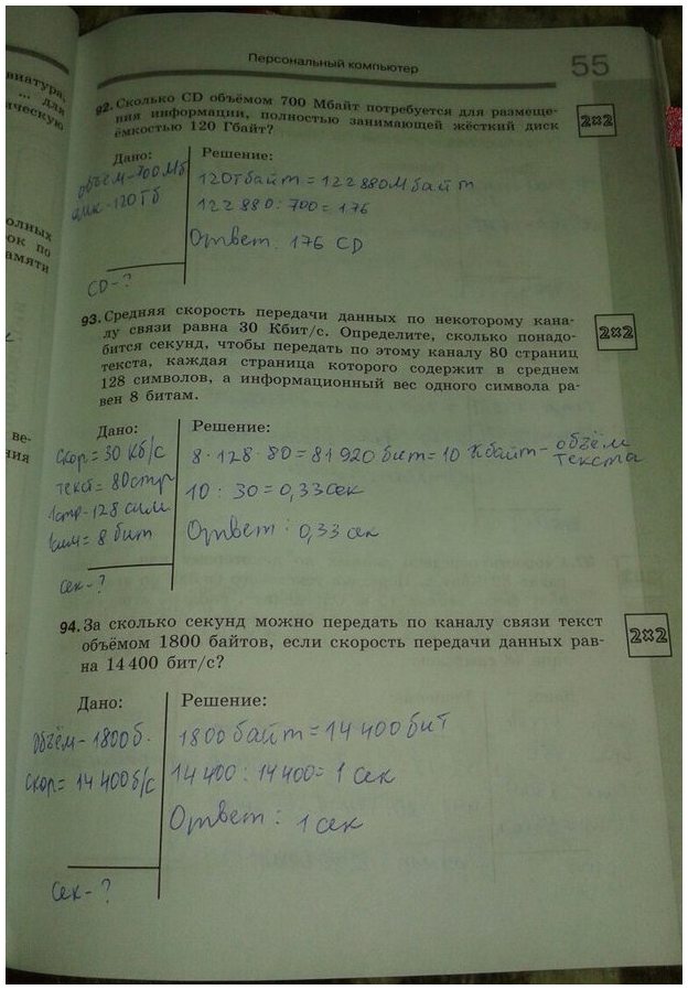 гдз 7 класс рабочая тетрадь часть 1 страница 57 информатика Босова