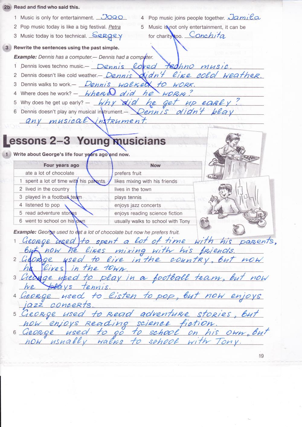 гдз 7 класс рабочая тетрадь страница 19 английский язык Деревянко, Жаворонкова