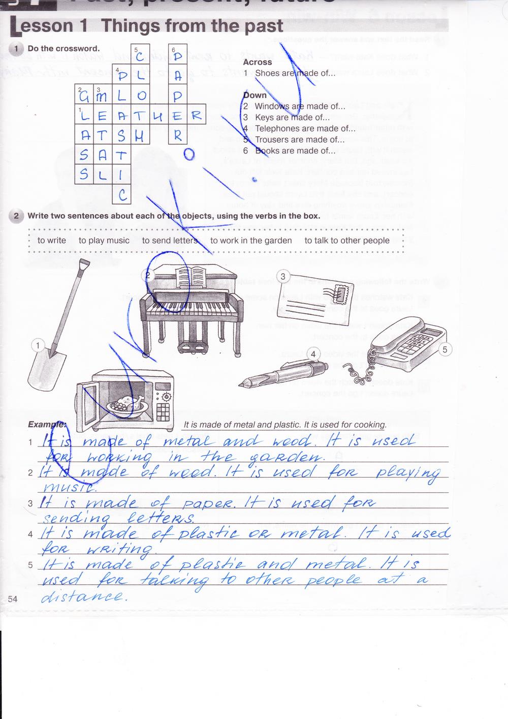 гдз 7 класс рабочая тетрадь страница 54 английский язык Деревянко, Жаворонкова