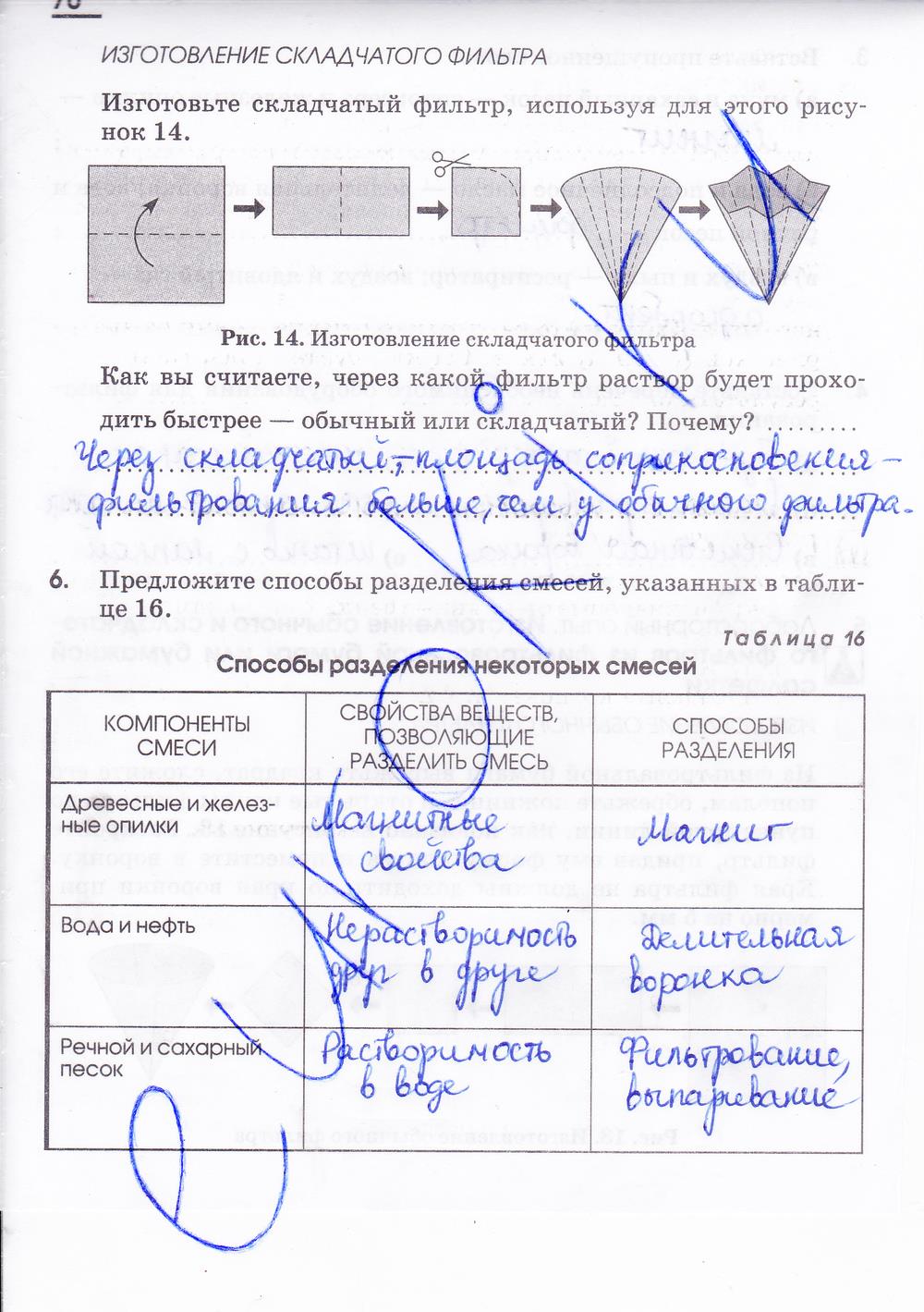 гдз 7 класс рабочая тетрадь страница 70 химия Габриелян, Шипарева
