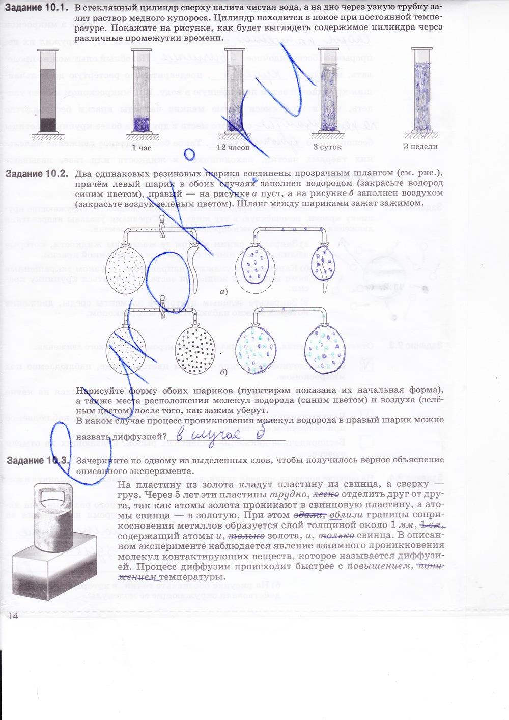 гдз 7 класс рабочая тетрадь страница 14 физика Ханнанова, Ханнанов