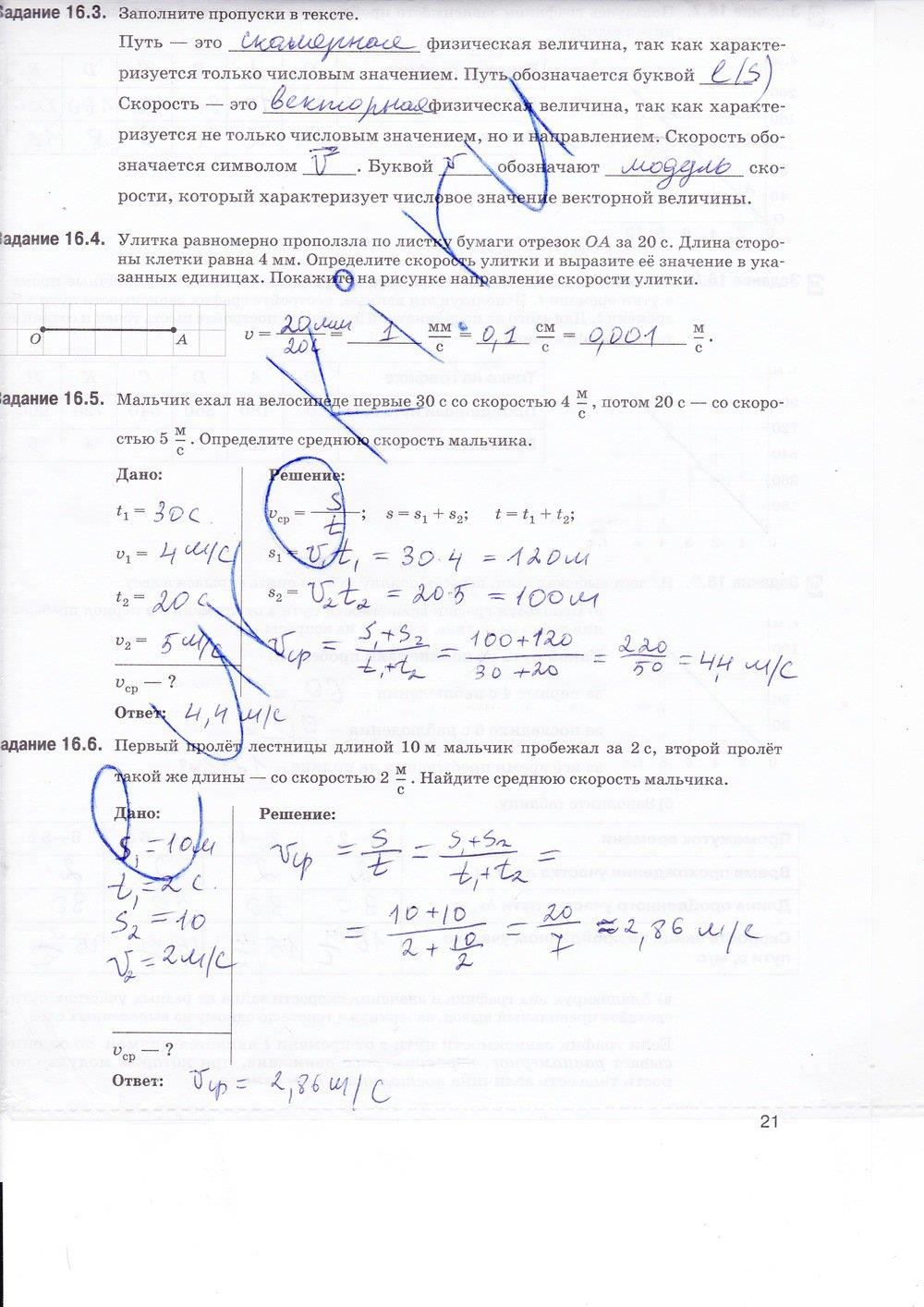 гдз 7 класс рабочая тетрадь страница 21 физика Ханнанова, Ханнанов