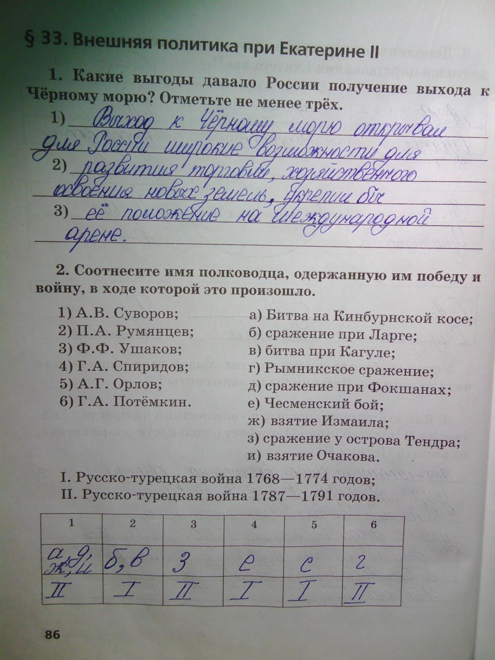 История россии 7 класс рабочая тетрадь кочегаров