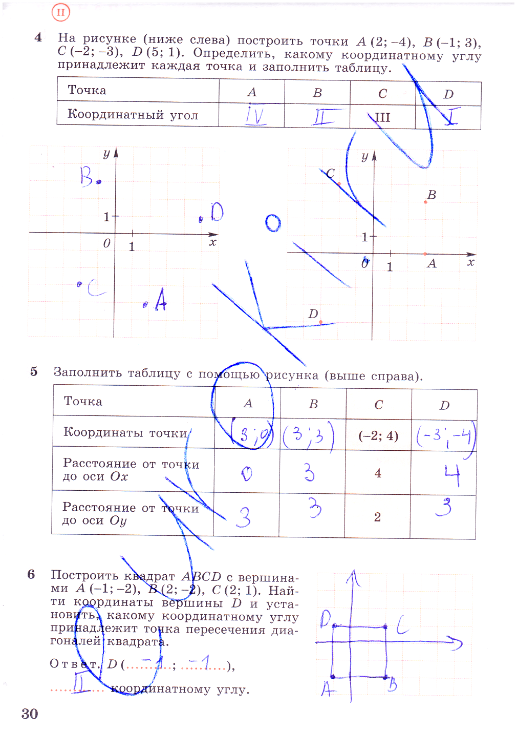 гдз 7 класс рабочая тетрадь часть 2 страница 30 алгебра Колягин, Ткачева