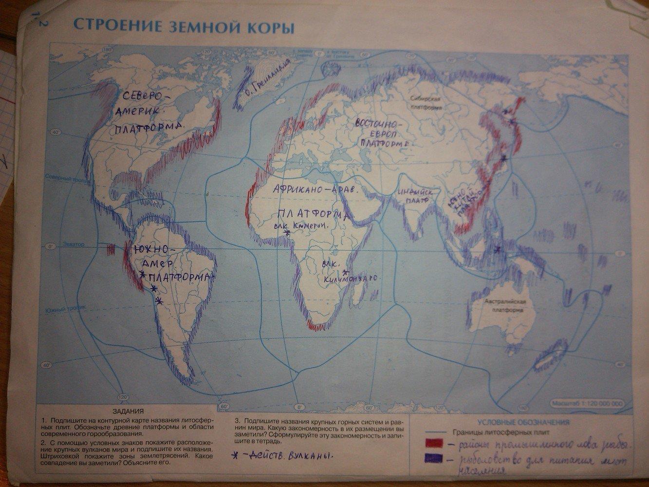 гдз 7 класс контурные карты страница 2 география Курбский