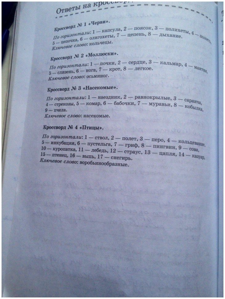 гдз 7 класс рабочая тетрадь страница 142 биология Латюшин, Ламехова